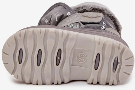 Vaikiški sniego batai pilki su pūkine apykakle Lee Cooper