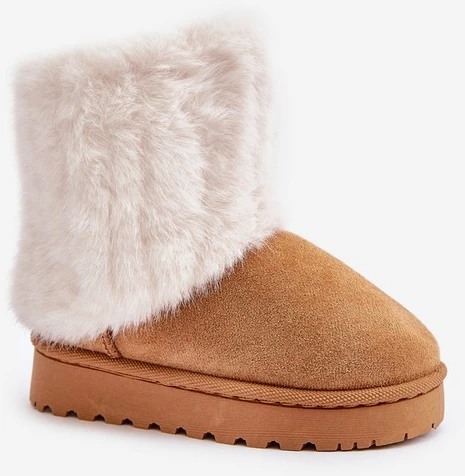 Vaikiški sniego batai su kailiu Camel Crisie