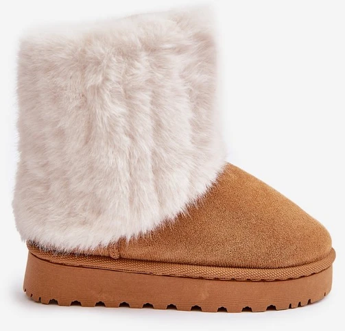 Vaikiški sniego batai su kailiu Camel Crisie