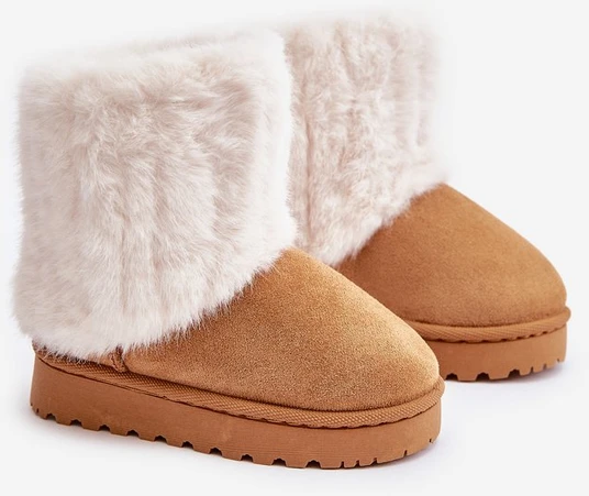 Vaikiški sniego batai su kailiu Camel Crisie