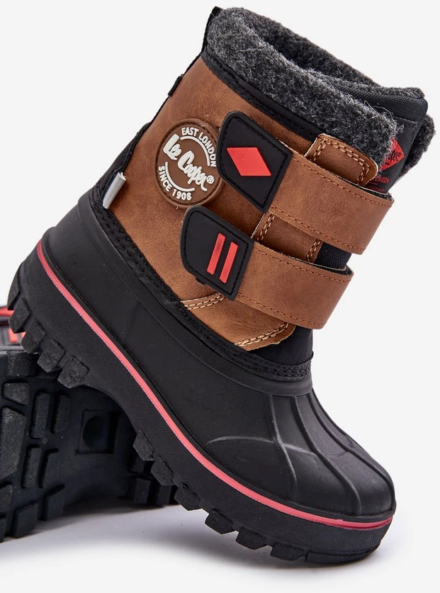 Vaikiški sniego batai su Velcro užsegimu Lee Cooper rudos spalvos