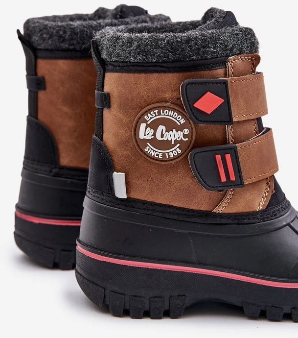 Vaikiški sniego batai su Velcro užsegimu Lee Cooper rudos spalvos