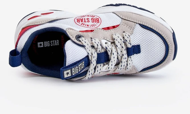 Vaikiški sportiniai batai Memory Foam System Big Star Balti
