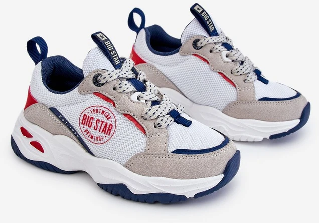 Vaikiški sportiniai batai Memory Foam System Big Star Balti