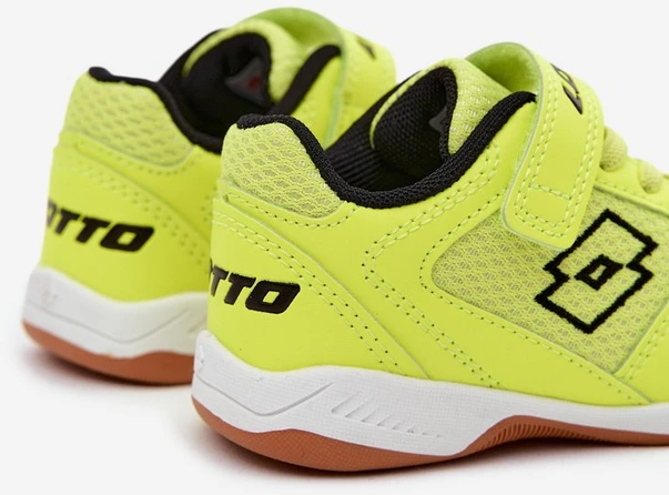 Vaikiški sportiniai bateliai iš odos imitacijos Lotto WHIZZER 2600120K, neoniniai geltoni