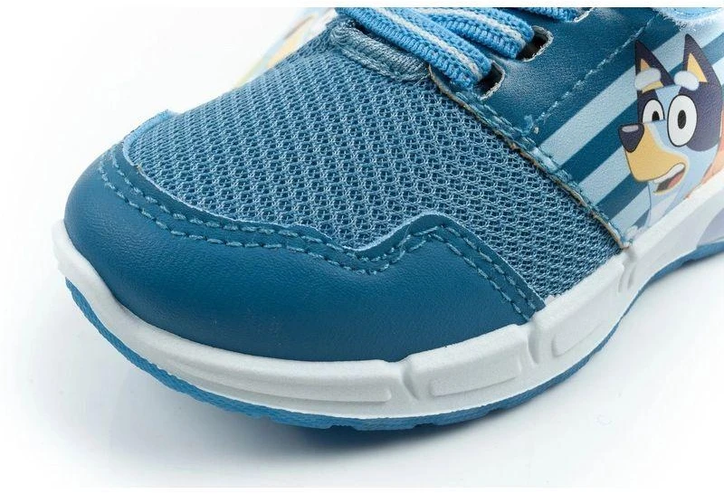 Vaikiški sportiniai bateliai Leomil Bluey, lengvi, su „Velcro“ užsegimu, LED lemputėmis, mėlyni