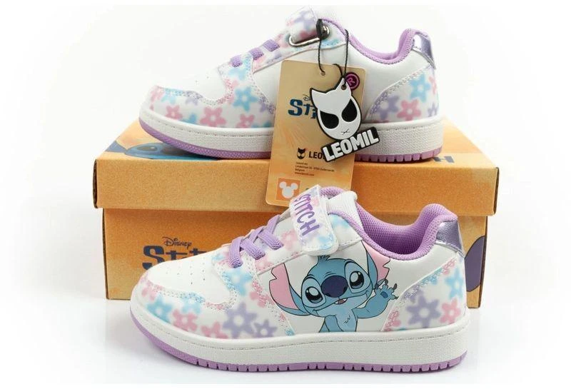 Vaikiški sportiniai bateliai „Leomil“ su „Stitch“ motyvais, patogūs, lengvi, užsegami „Velcro“ lipdukais