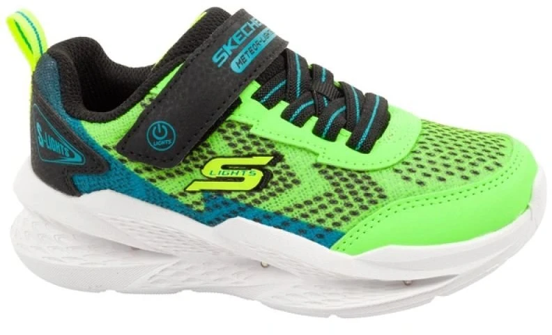 Vaikiški sportiniai bateliai Skechers Meteor-Lights LED, juodi