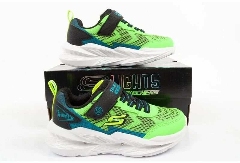 Vaikiški sportiniai bateliai Skechers Meteor-Lights LED, juodi