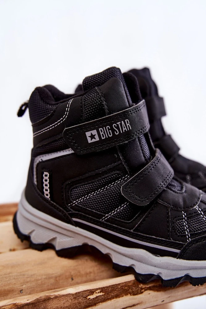 Vaikiški žygio batai su Memory Foam Big Star, juodi