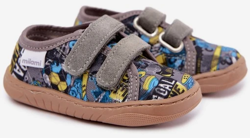 Vaikiškos barefoot šlepetės berniukams Milami, pilkos