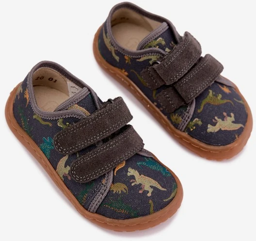 Vaikiškos barefoot šlepetės Froddo, pilkos