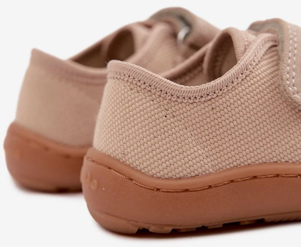 Vaikiškos barefoot šlepetės Froddo, smėlio spalvos