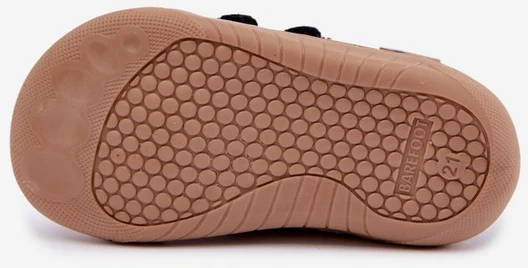 Vaikiškos barefoot šlepetės leopardo rašto, smėlio spalvos
