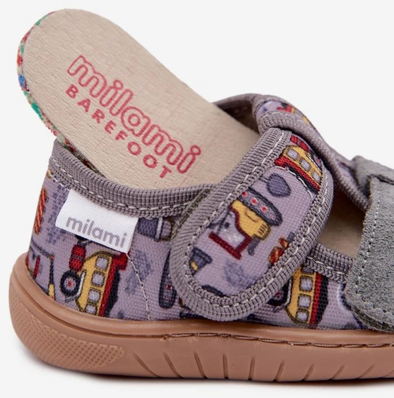 Vaikiškos barefoot šlepetės Milami, pilkos