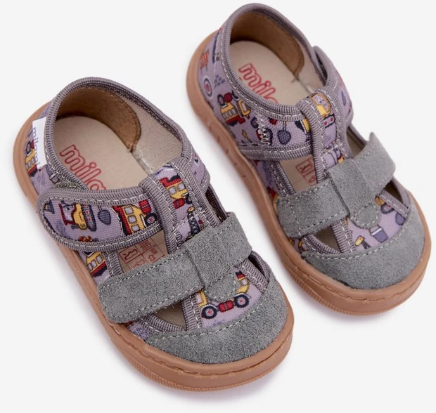 Vaikiškos barefoot šlepetės Milami, pilkos