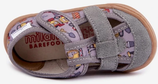Vaikiškos barefoot šlepetės Milami, pilkos