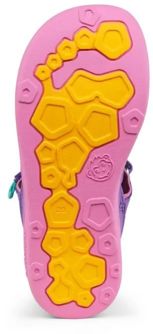 Vaikiškos barefoot tipo basutės su lipukais Affenzahn Breezy Toucan