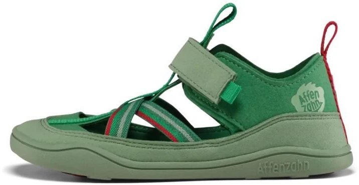 Vaikiškos barefoot tipo basutės su lipukais Affenzahn Breezy Frog