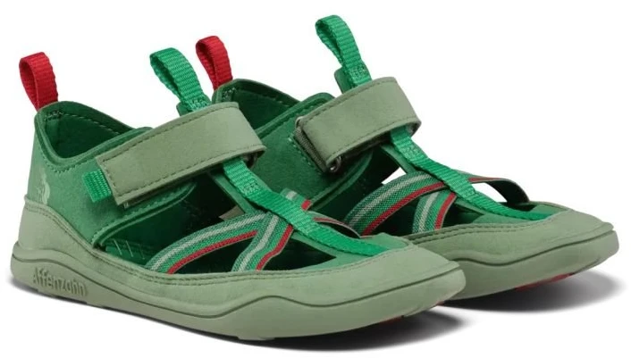 Vaikiškos barefoot tipo basutės su lipukais Affenzahn Breezy Frog