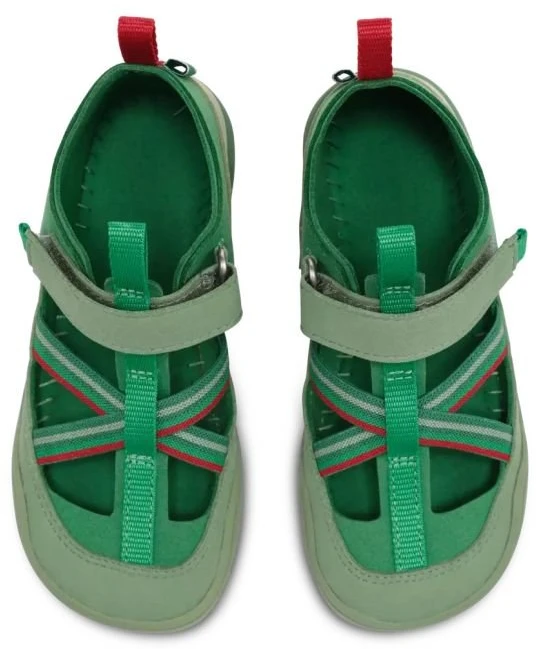 Vaikiškos barefoot tipo basutės su lipukais Affenzahn Breezy Frog
