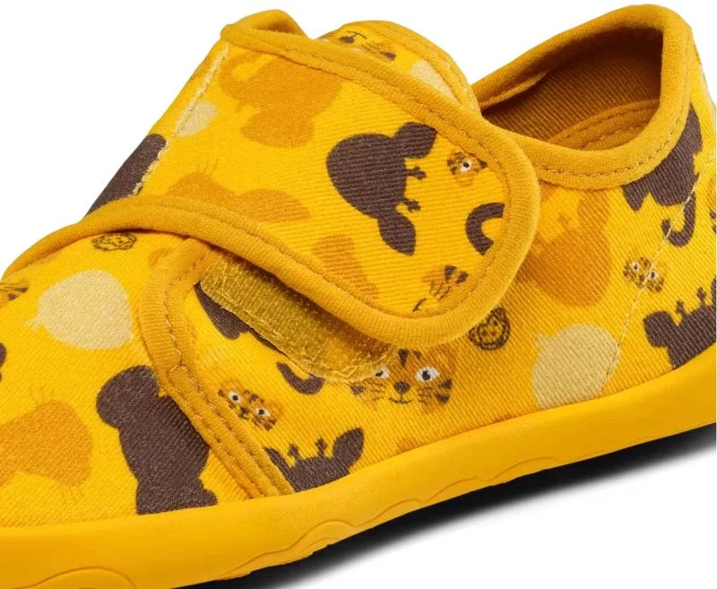 Vaikiškos barefoot tipo šlepetės su tigro motyvu Affenzahn Movy