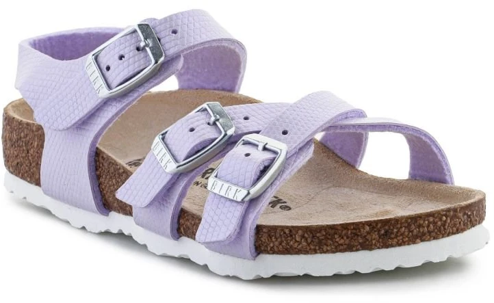 Vaikiškos basutės Birkenstock Kumba Shiny Lizard, violetinės
