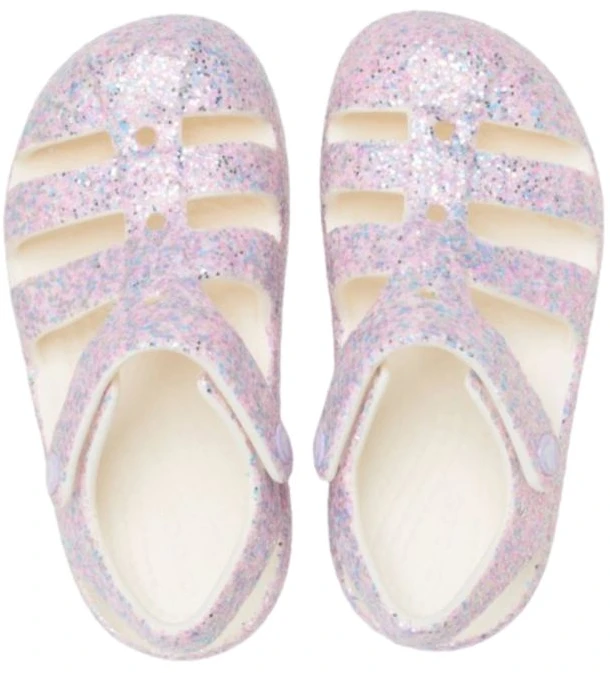 Vaikiškos basutės Crocs Classic Glitter Fismerman, rožinės