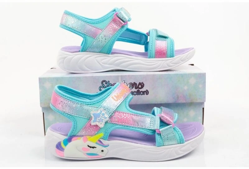 Vaikiškos basutės Skechers Unicorn Dreams su LED, rožinės