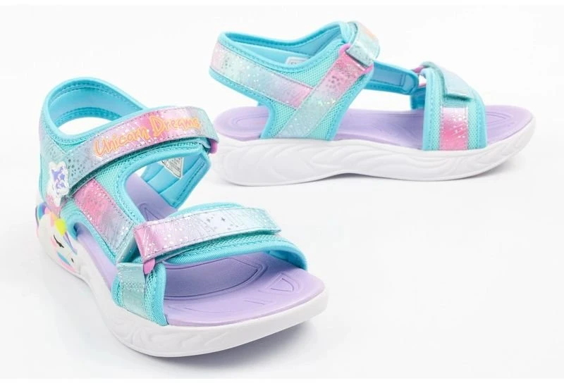 Vaikiškos basutės Skechers Unicorn Dreams su LED, rožinės