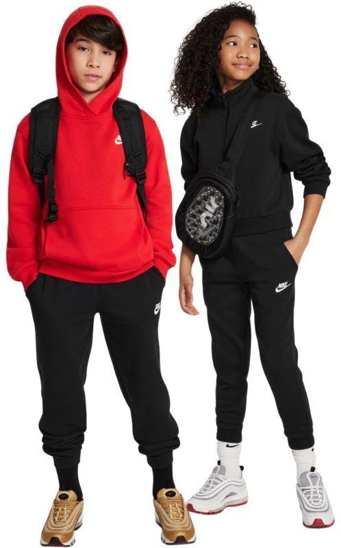 Vaikiškos kelnės Nike Club Fleece, juodos spalvos, FD3019 010