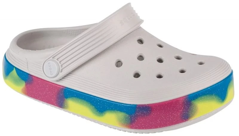 Vaikiškos klumpės Crocs Off Court Glitter Band, baltos