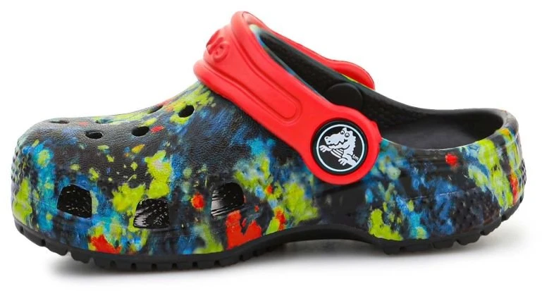 Vaikiškos klumpės su abstrakčiu raštu Crocs Classic Tie Dye Graphic, įvairiaspalvės