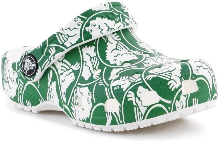 Vaikiškos klumpės su Duke raštu Crocs Classic Duke Print, žalios