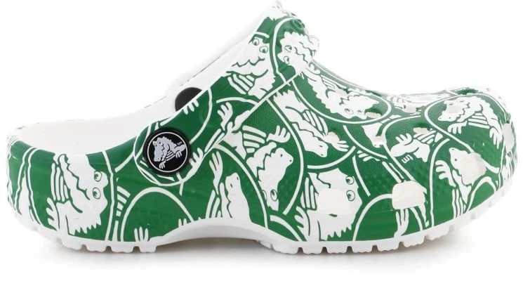Vaikiškos klumpės su Duke raštu Crocs Classic Duke Print, žalios