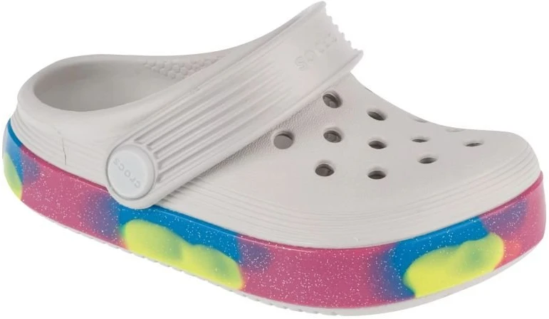 Vaikiškos klumpės su iškilimais Crocs Off Court, baltos