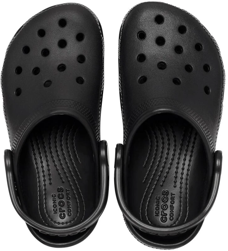 Vaikiškos klumpės su pasukamu dirželiu Crocs Classic Clog, juodos