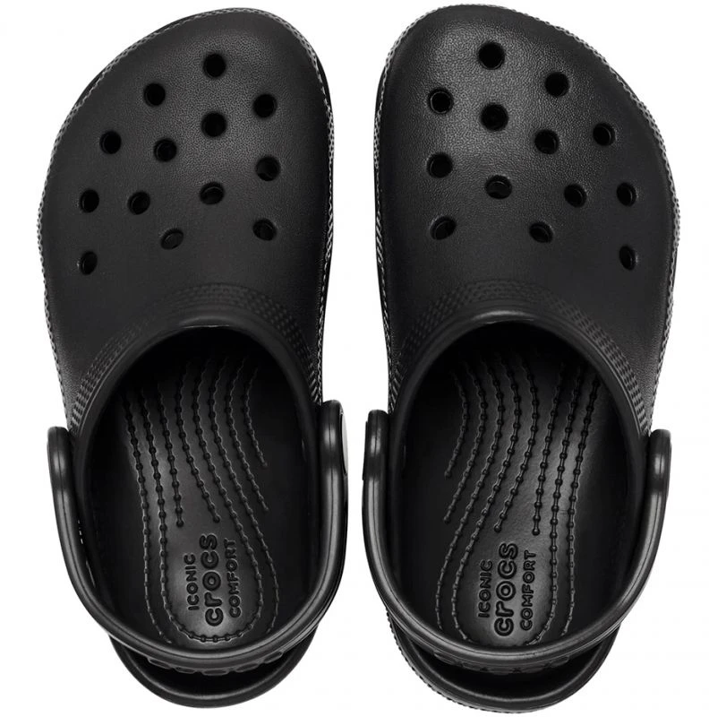 Vaikiškos klumpės su pasukamu dirželiu Crocs Classic Clog, juodos