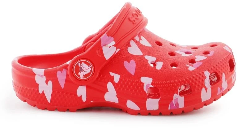 Vaikiškos klumpės su širdelėmis Crocs Classic VDAY, vyšninės
