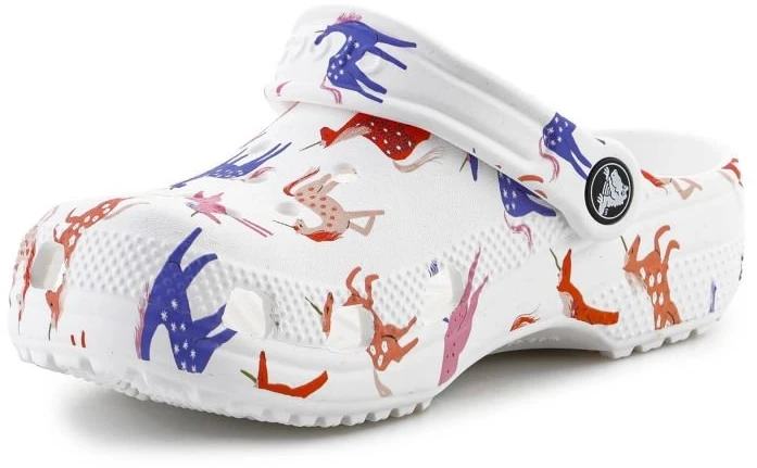 Vaikiškos klumpės su vienaragiais Crocs Classic Character Print