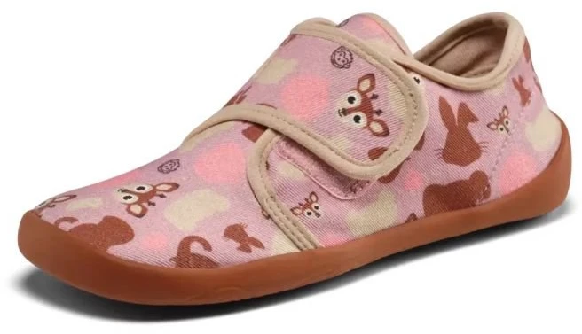 Vaikiškos medvilninės barefoot tipo šlepetės su elnio motyvu Affenzahn Movy