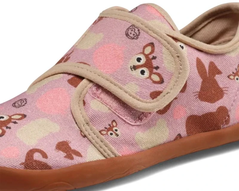 Vaikiškos medvilninės barefoot tipo šlepetės su elnio motyvu Affenzahn Movy