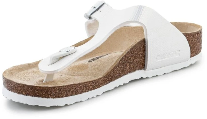 Vaikiškos šlepetės per pirštą Birkenstock Gizeh BS, baltos