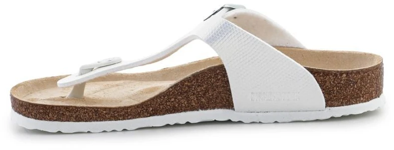 Vaikiškos šlepetės per pirštą Birkenstock Gizeh BS, baltos