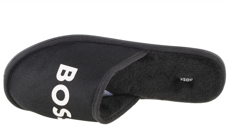 Vaikiškos šlepetės su logotipu Boss, juodos