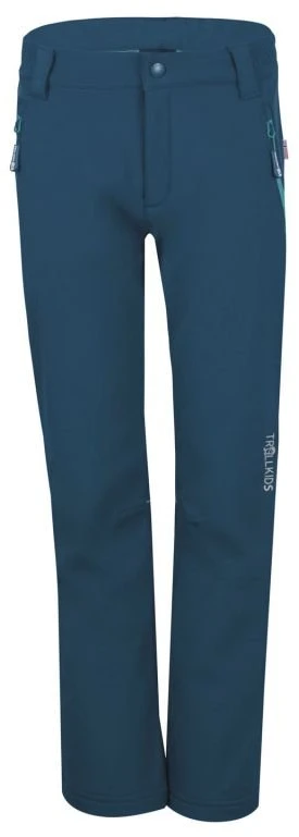 Vaikiškos softshell kelnės Trollkids Fjell, mėlynos