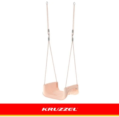 Kruzzel 3-in-1 pilka-beige children's swing