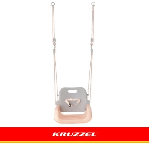 Kruzzel 3-in-1 pilka-beige children's swing