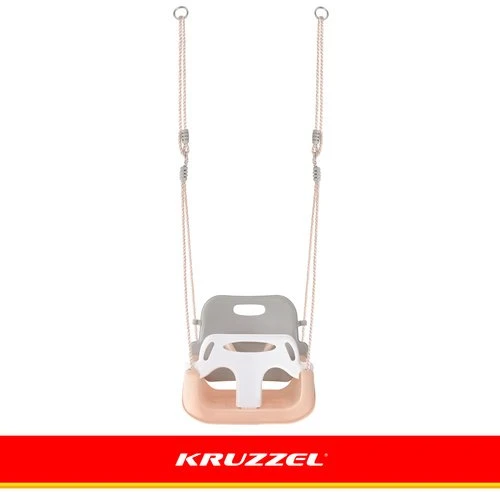 Kruzzel 3-in-1 pilka-beige children's swing