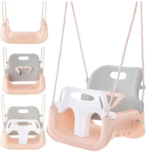 Kruzzel 3-in-1 pilka-beige children's swing